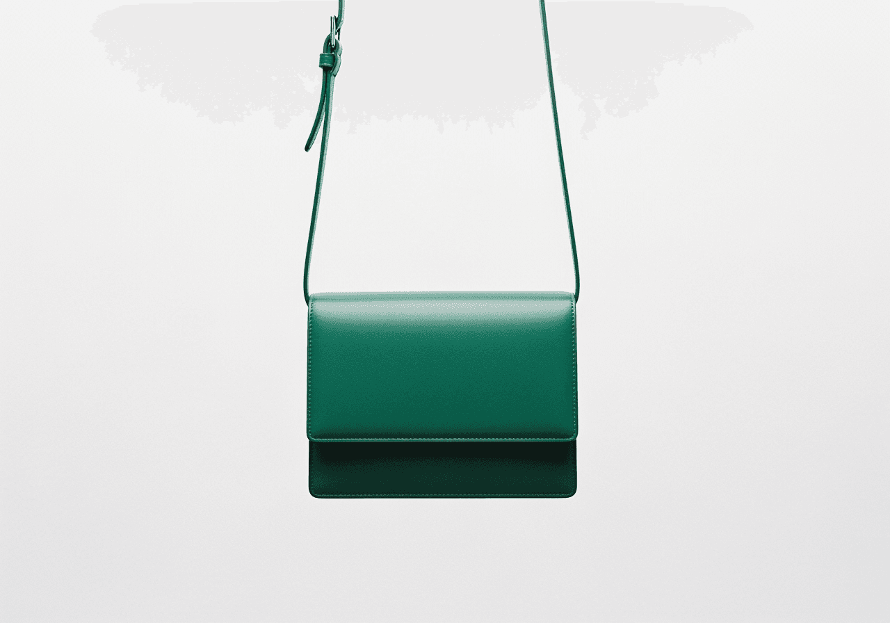 Geometric Leather Crossbody