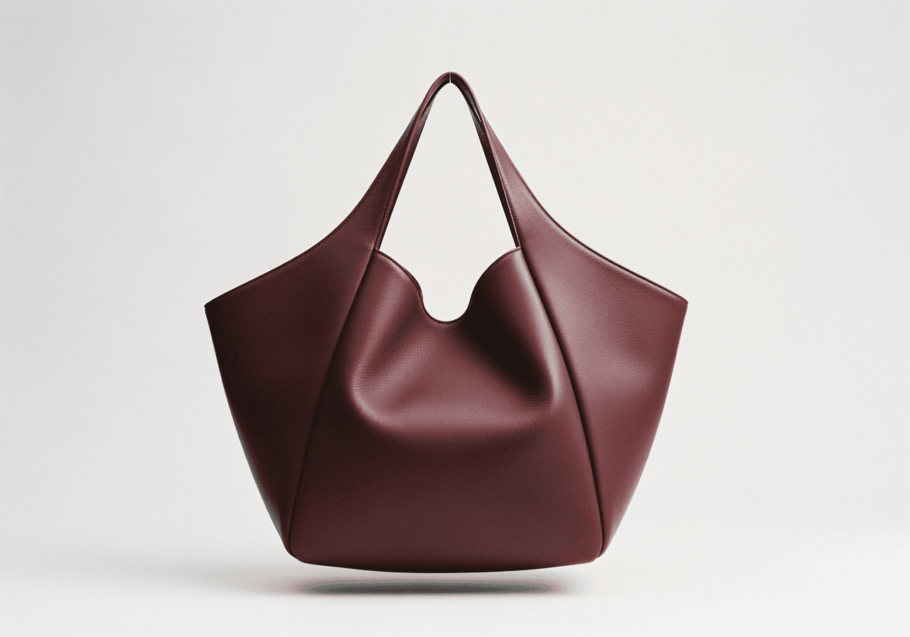 Sculptural Leather Tote