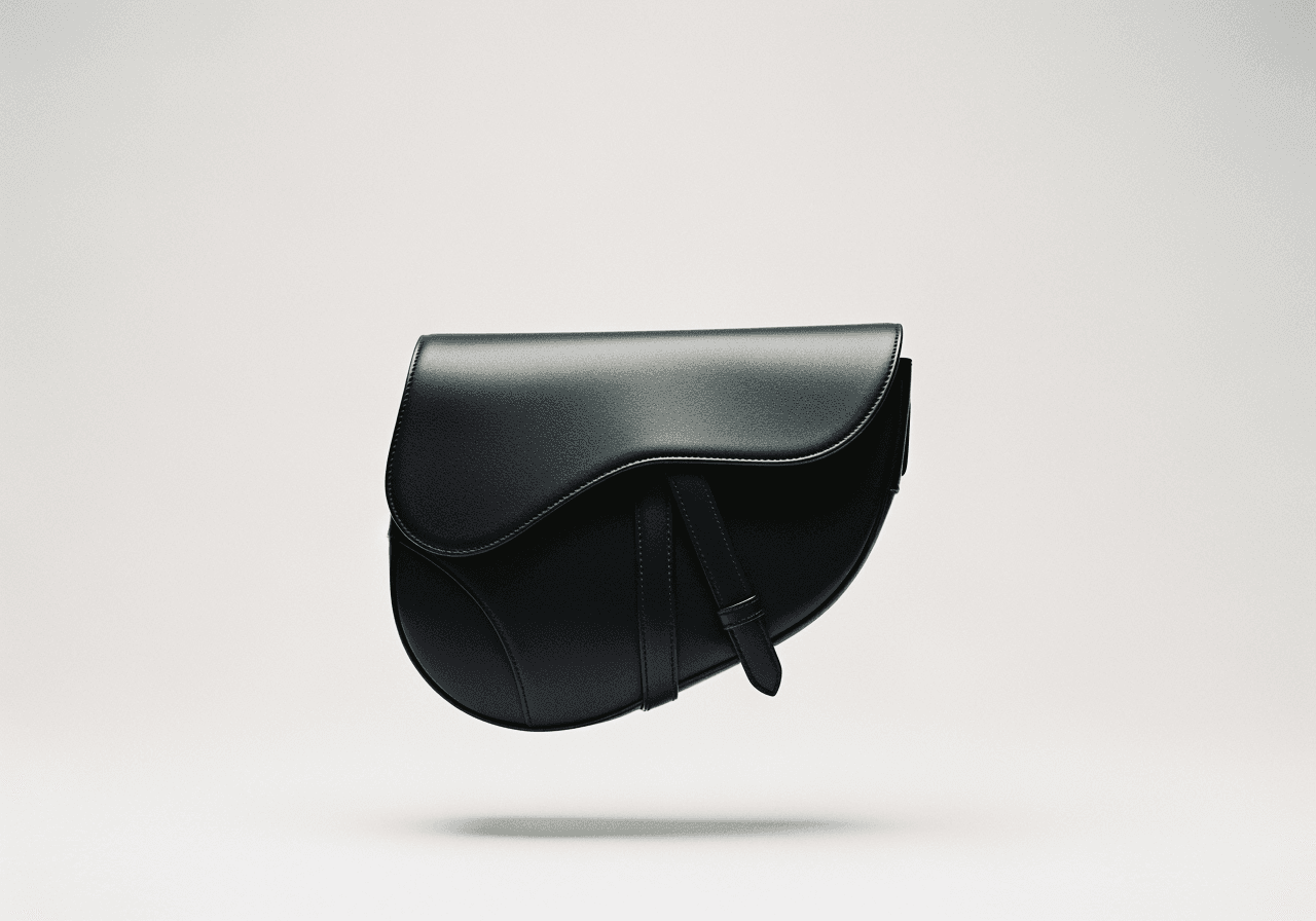 Curved Leather Saddle Bag