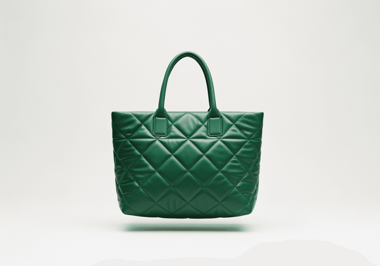 Channel-Quilted Leather Tote